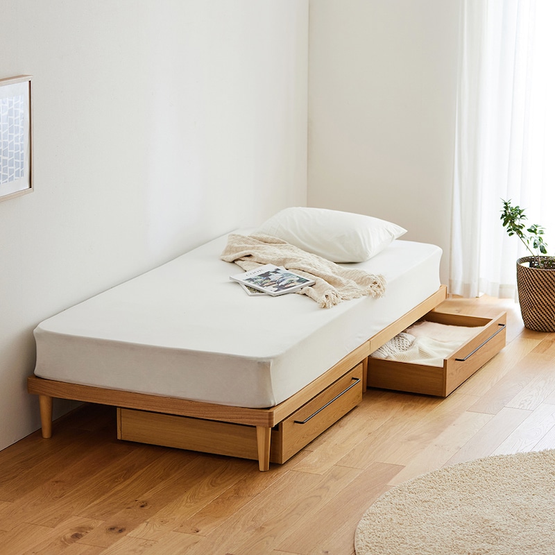 別売りのワゴンでベッド下を活用(商品番号：1272911/高さ17cm)