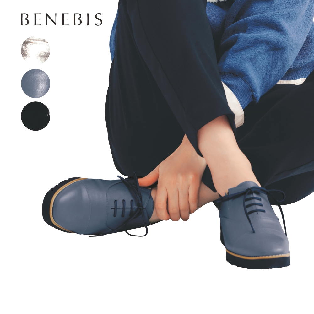【ベネビス/BENEBIS】厚底マニッシュシューズ
