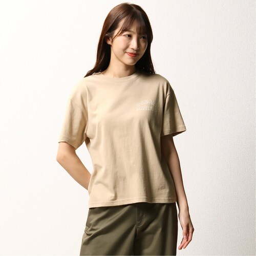 半袖バックモチーフプリントTシャツ