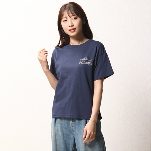 半袖バックモチーフプリントTシャツ