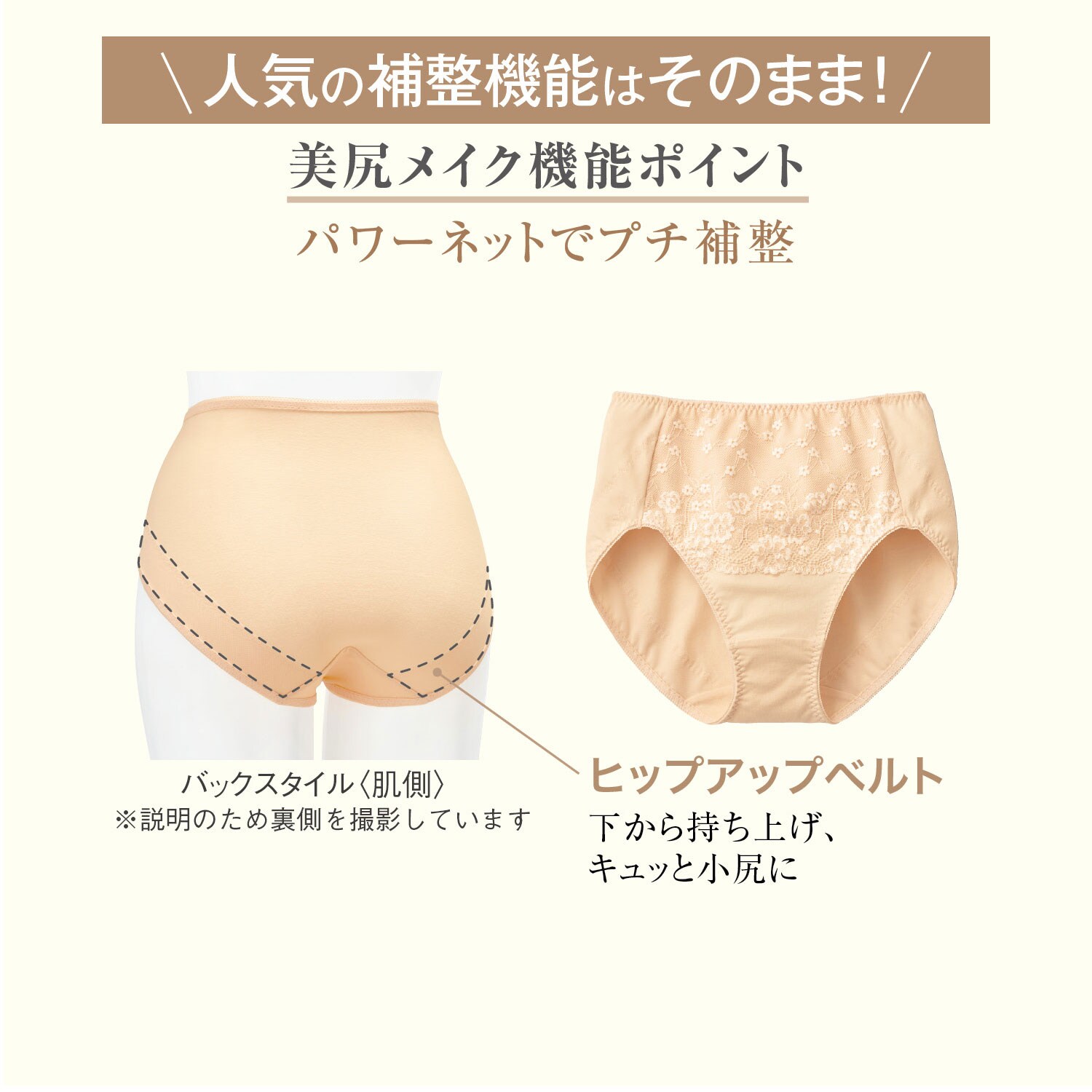 ヒップアップパワーガード ベージュM