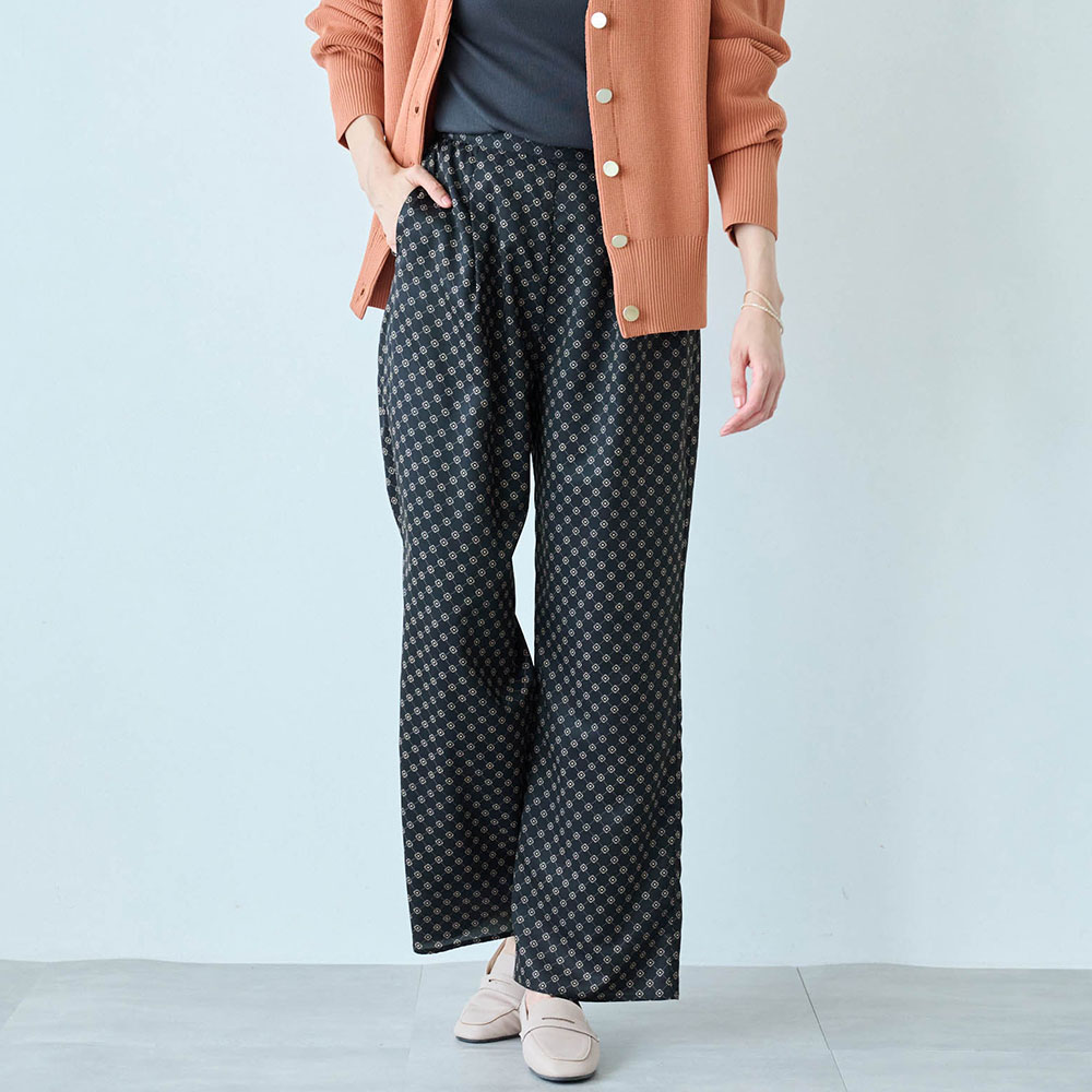 【スタイルノート/StyleNote】プリント柄ワイドパンツ