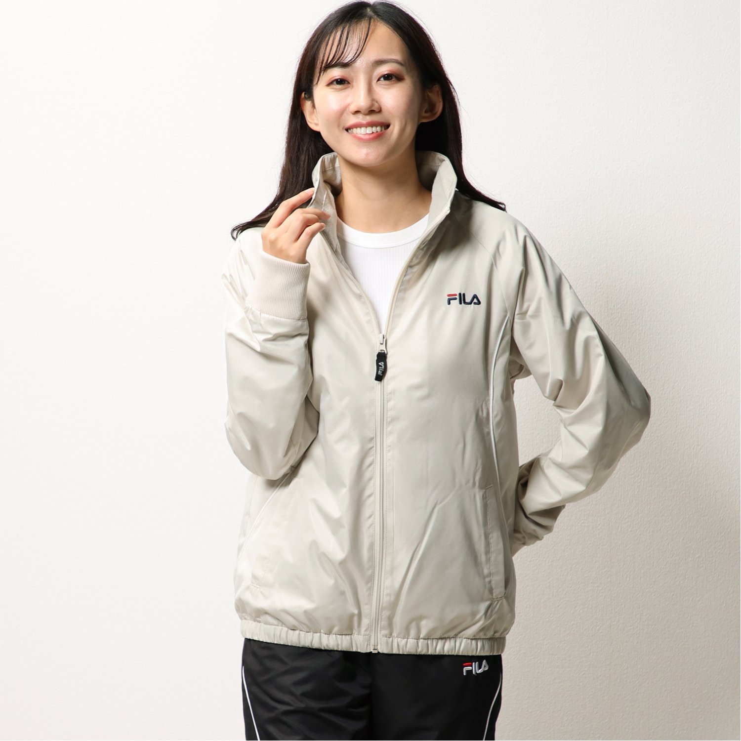 裏フリーススタンドジップジャケット(フィラ/FILA)｜通販のベルメゾン