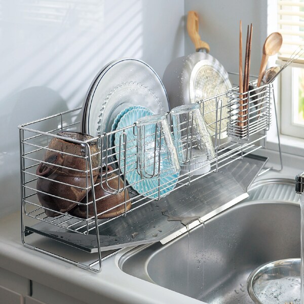 【ベルメゾン】スリムなのに深さがあってたっぷり収納できるステンレス製水切りかご