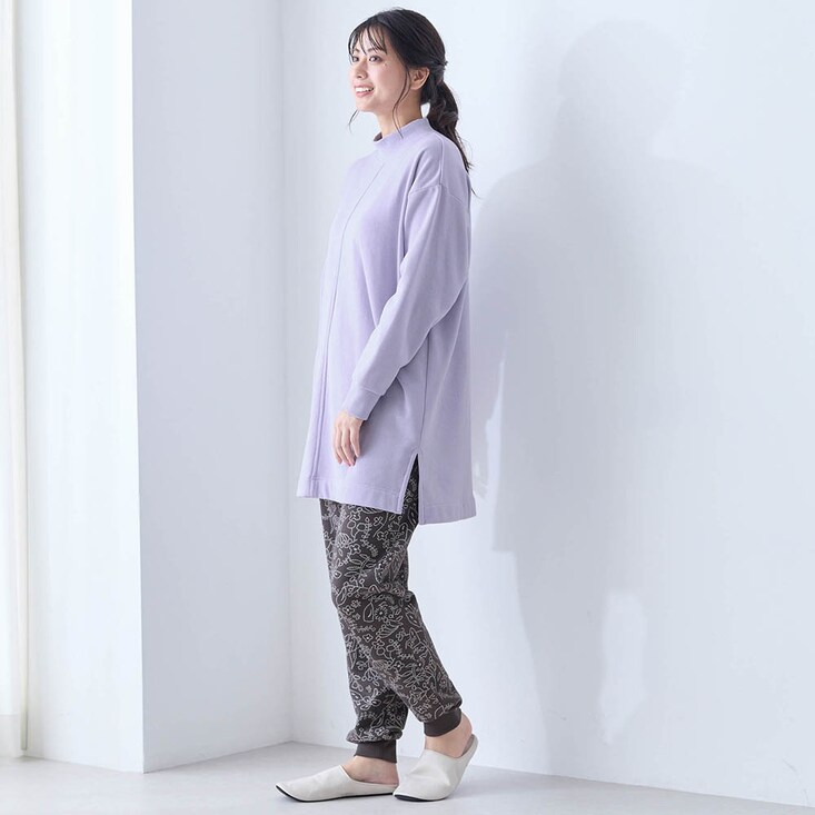 ふっくら綿混あったか裏起毛チュニックパジャマ