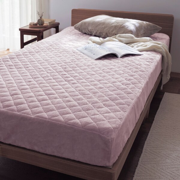 【ベルメゾン】吸湿発熱プラス・あったかマイクロファイバーのボックスシーツ型敷きパッド