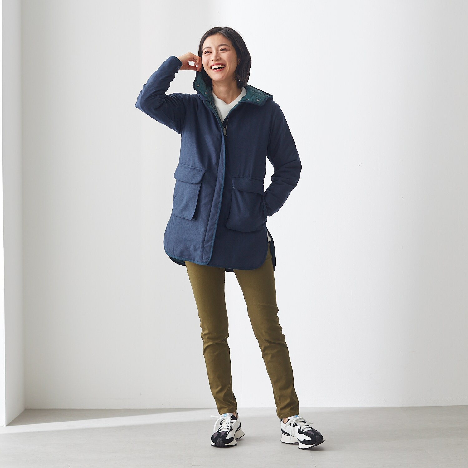 撥水ウールタッチリバーシブルコート(エーグル/AIGLE)｜通販の 