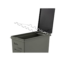 スチール製の袋止め付き
