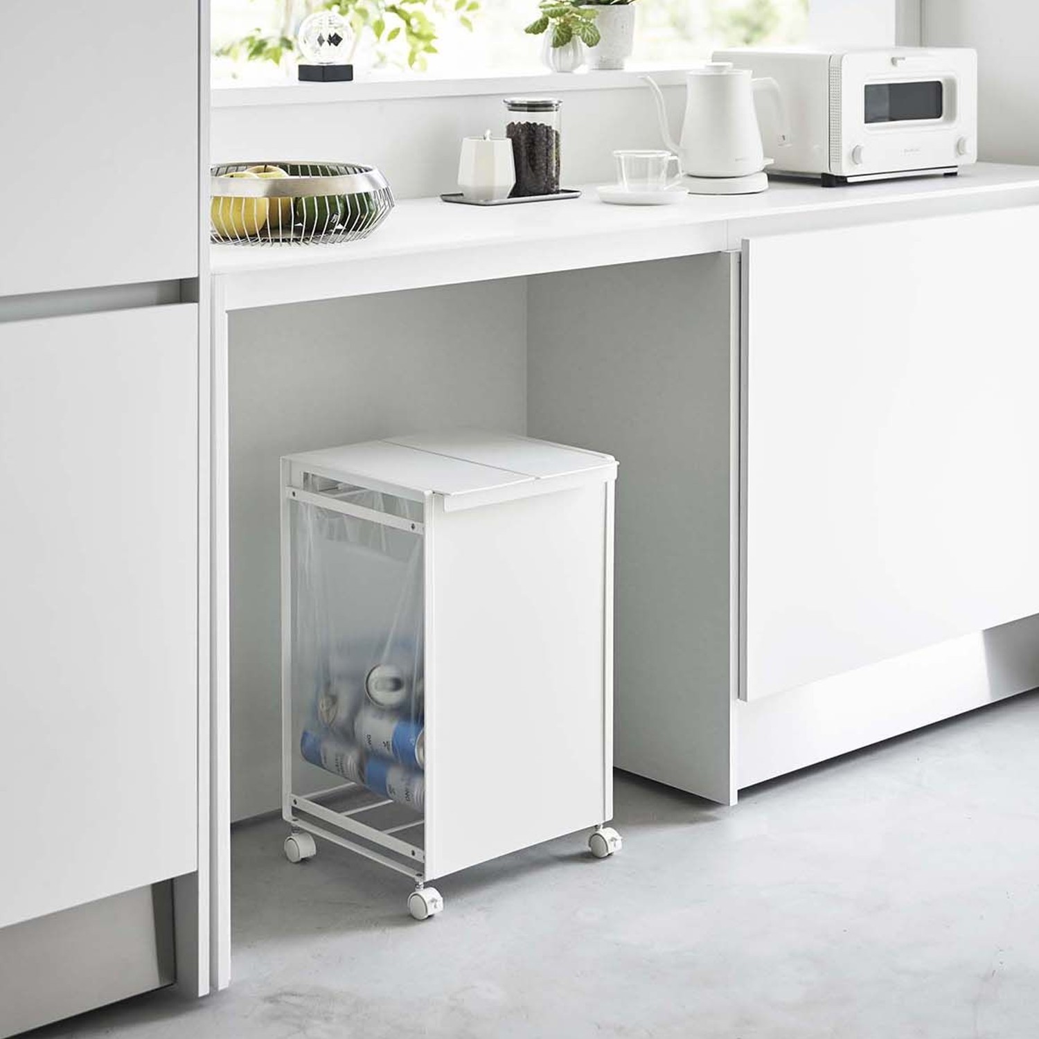 【タワー/tower】蓋付き目隠し分別ダストワゴン 【タワー/tower】蓋付き目隠し分別ダストワゴン