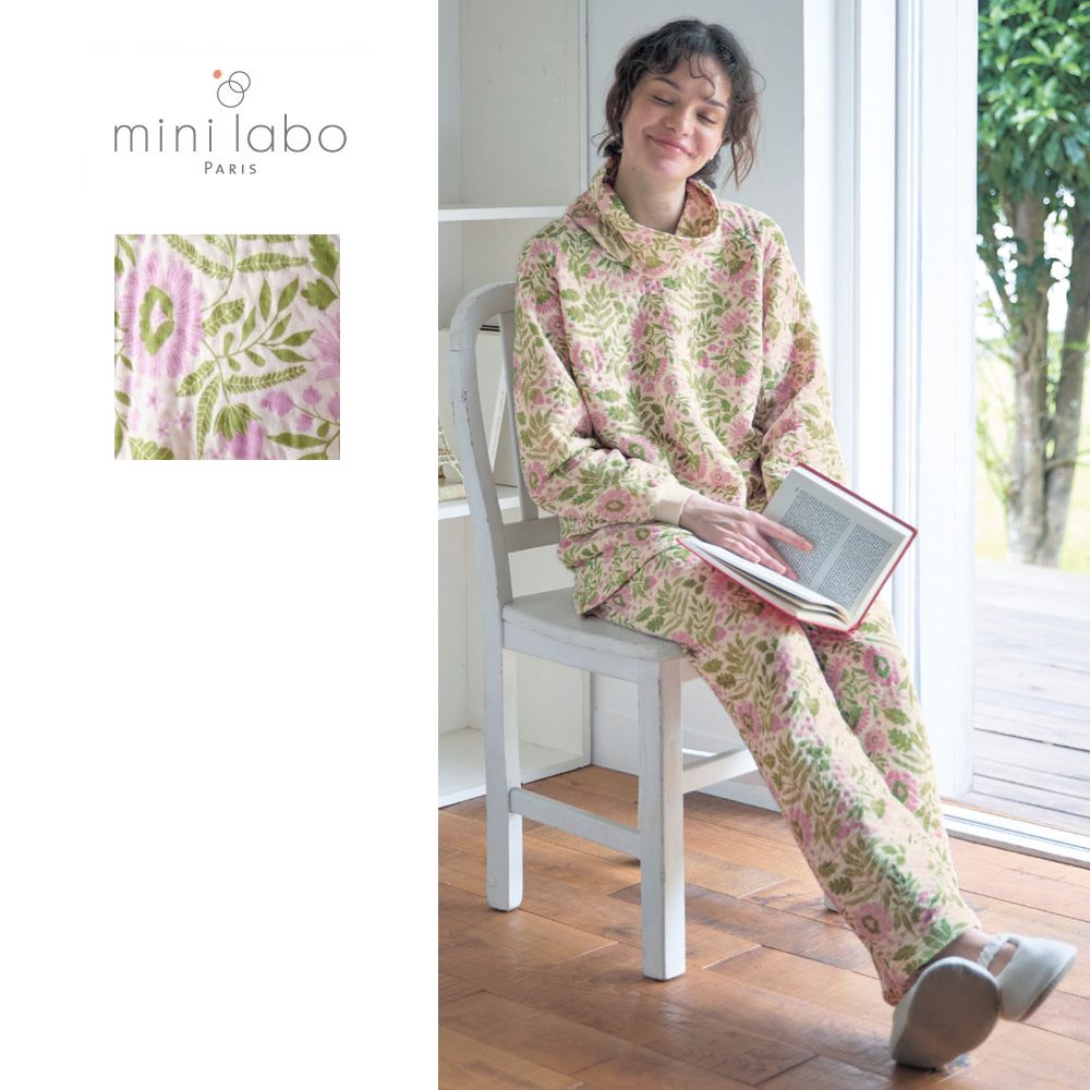 【ミニラボ/mini labo】肌側綿素材が嬉しいニットキルトパジャマ/愛らしさ 「ミニラボ」 【ミニラボ/mini labo】肌側綿素材が嬉しいニットキルトパジャマ/愛らしさ 「ミニラボ」