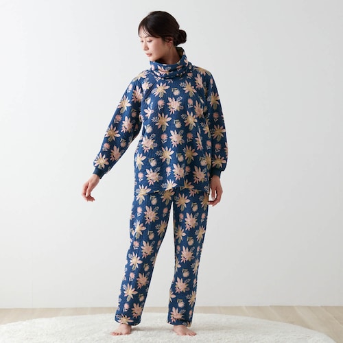 肌側綿素材が嬉しいニットキルトパジャマ／愛らしさ 「ミニラボ」