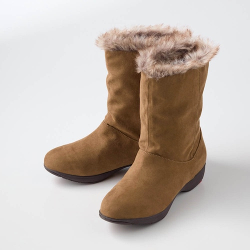 防水・滑りにくい あったかミドル丈ブーツ