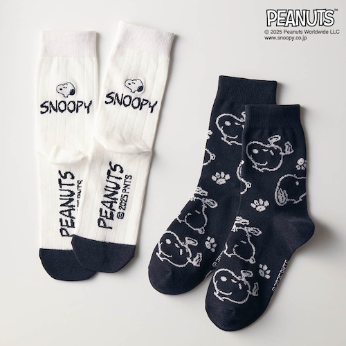 ソックス2柄セット 「スヌーピー」