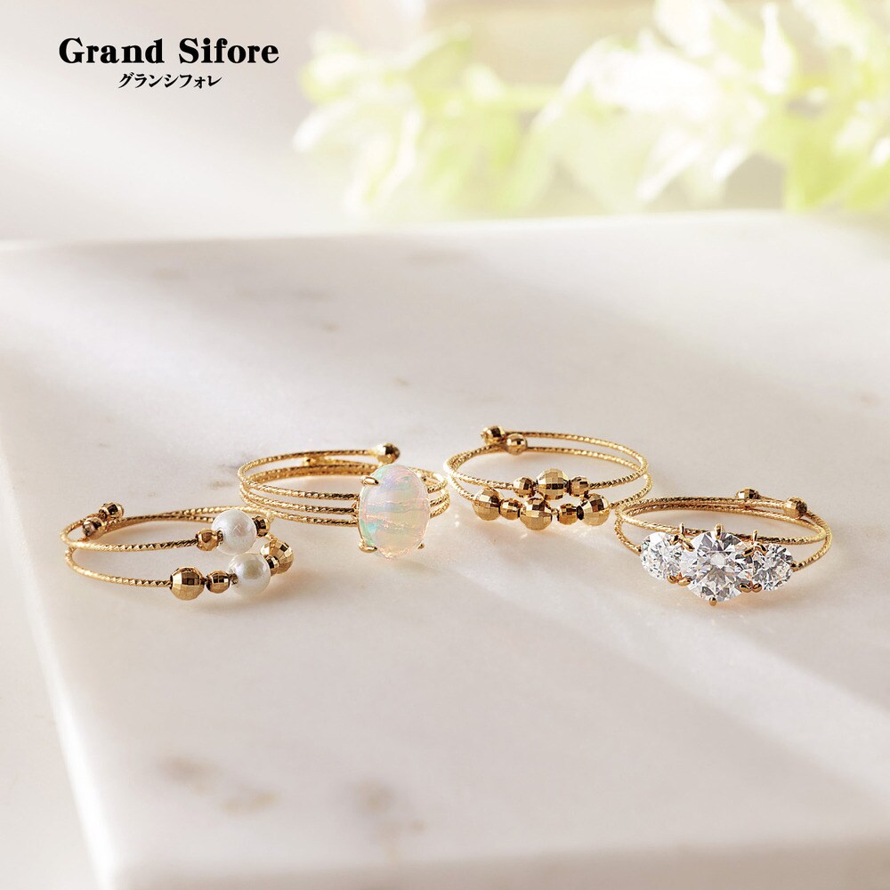 【グランシフォレ/Grand Sifore】18金フレキシブルフリーサイズリング
