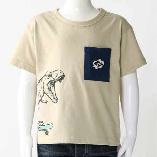 ポケット付き恐竜Ｔシャツ【子供服】