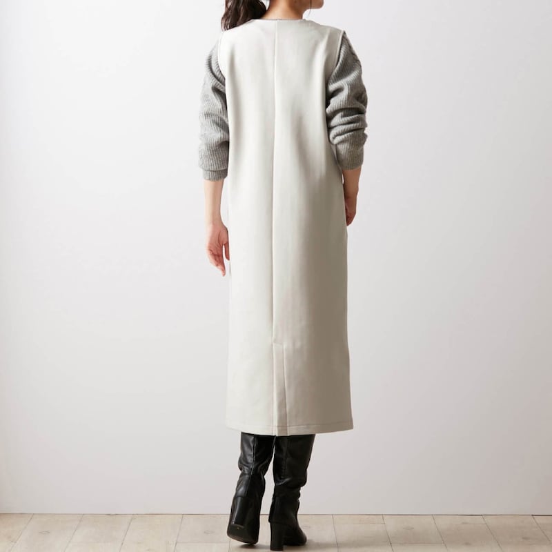 モデル身長168cm／M　※写真は撮影用のため身丈+7cmになります。