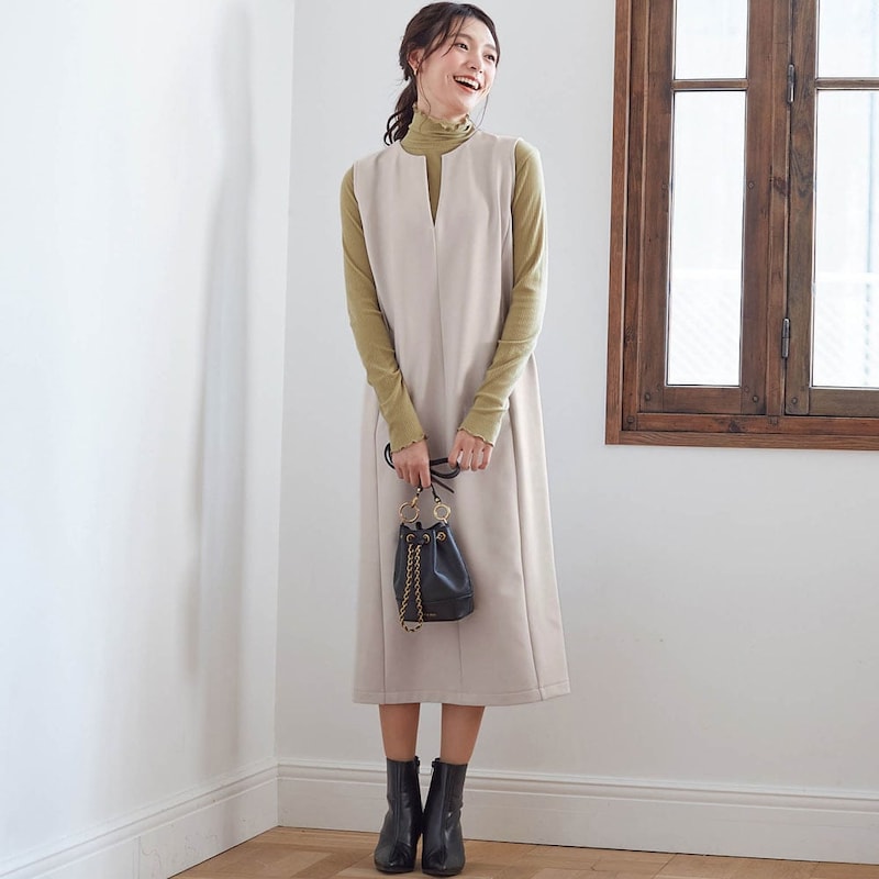 モデル身長170cm／M ※写真は撮影用のため身丈+7cmになります。