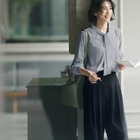 モデル身長174cm／M　＜千鳥格子＞