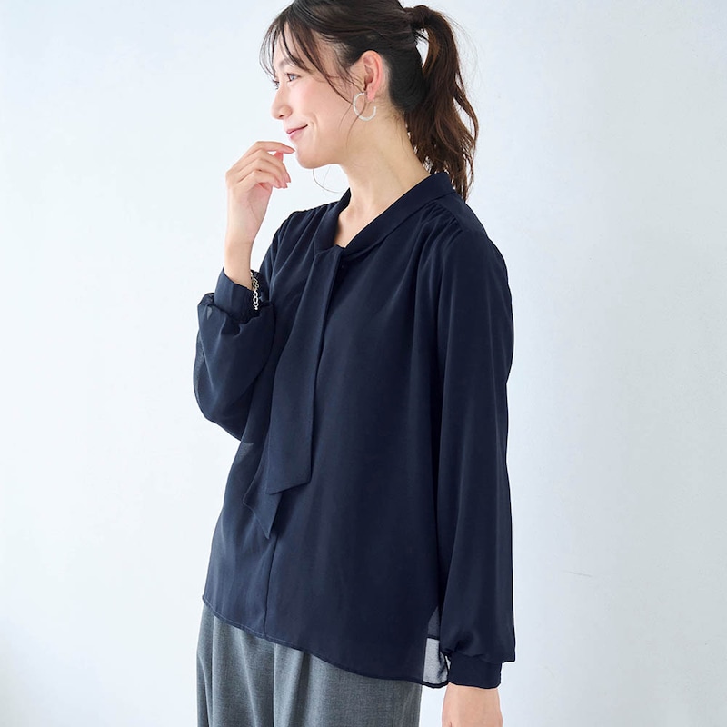 モデル身長170cm／M　＜ネイビー＞