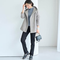 モデル身長168cm／M・股下72cm　※写真は撮影用のため、股下+6cmになります。