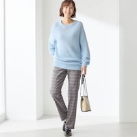 モデル身長169cm／M・股下72cm ※写真は撮影用のため股下+6cmになります。