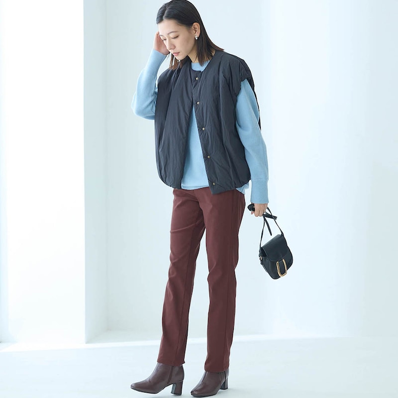 モデル身長172cm／M・股下72cm※写真は撮影用のため股下+6cmになります。