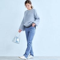 モデル身長168cm／M・股下72cm※写真は撮影用のため股下+6cmになります。