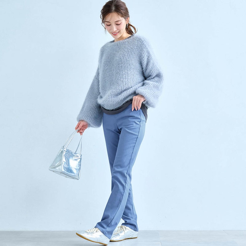 モデル身長168cm／M・股下72cm※写真は撮影用のため股下+6cmになります。