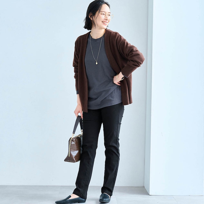 モデル身長168cm／M・股下72cm※写真は撮影用のため股下+6cmになります。