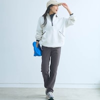 モデル身長170cm／M・股下72cm ※写真は撮影用のため股下+6cmになります。