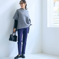 モデル身長170cm／M・股下72cm ※写真は撮影用のため股下+6cmになります。