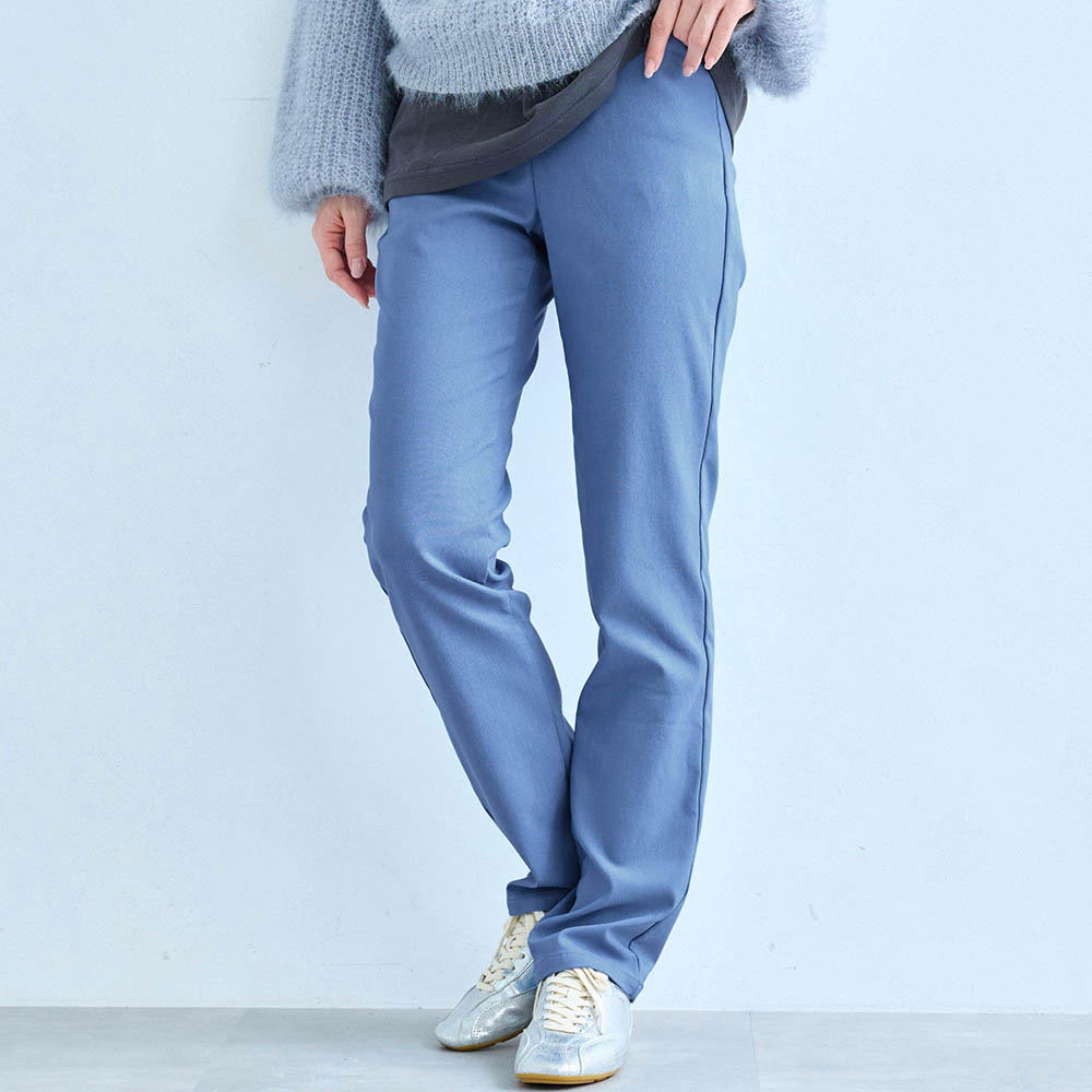 裏起毛 ベルメゾン・ストレート座パンツ 裏起毛 ベルメゾン・ストレート座パンツ