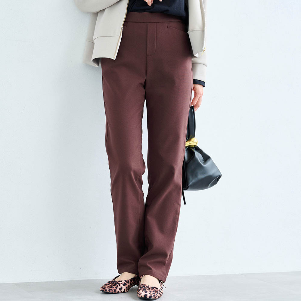 裏起毛 ベルメゾン・ストレート座パンツ 裏起毛 ベルメゾン・ストレート座パンツ