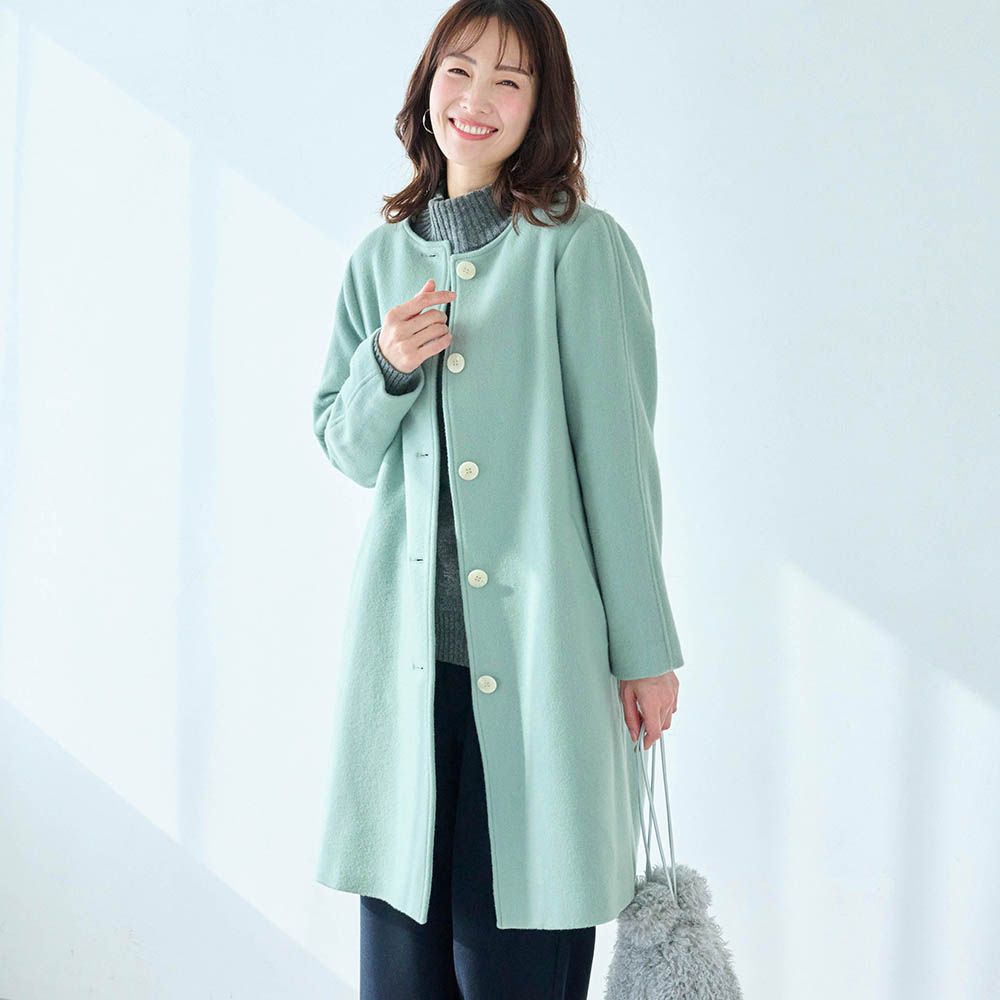 【花笑むとき/hana emu toki】日本製のウール混素材を使用したコート