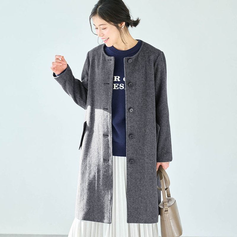 モデル身長168cm／M　※写真は撮影用のため、着丈+7cmになります。