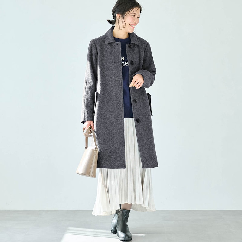 モデル身長168cm／M　※写真は撮影用のため、着丈+7cmになります。