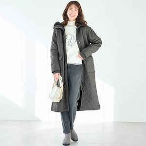 モデル身長173cm／M ※写真は撮影用のため着丈+7.5cmになります。