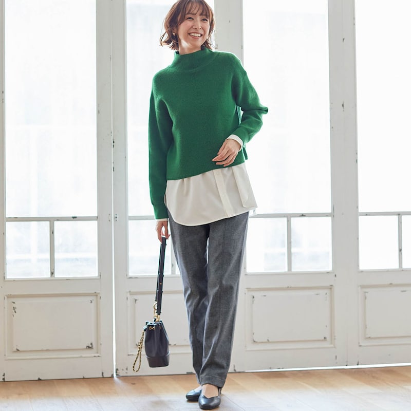 モデル身長169cm／M ※写真は撮影用のため股下+6cmになります。