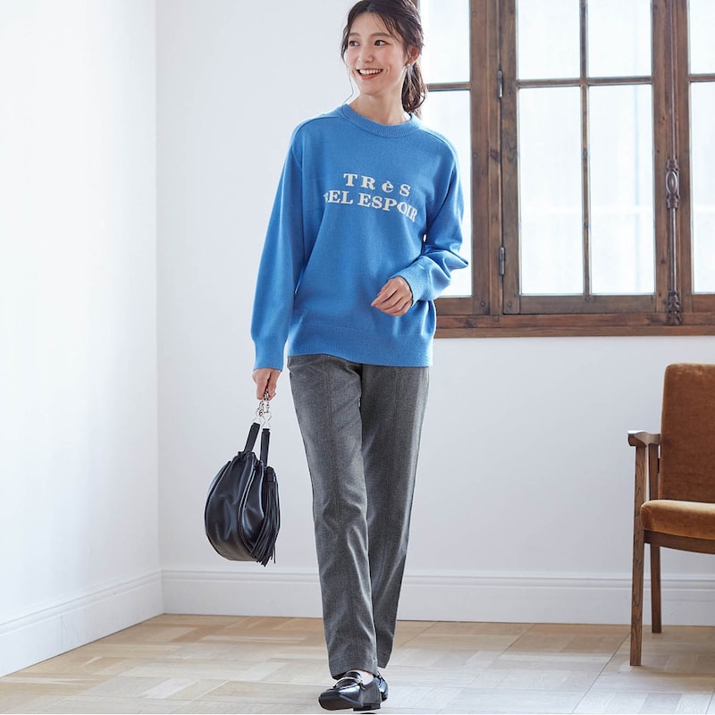 モデル身長170cm／M ※写真は撮影用のため股下+6cmになります。