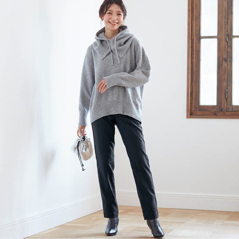 モデル身長170cm／M ※写真は撮影用のため股下+6cmになります。