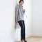 モデル身長170cm／M ※写真は撮影用のため股下+6cmになります。
