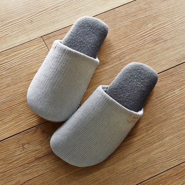 【ベルメゾン】【在庫限りのお買得】 天然素材混生地を使用したソフトスリッパ