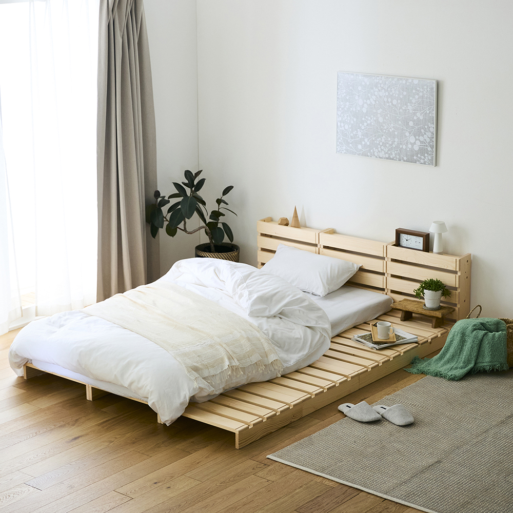 【BELLE MAISON DAYS】【SNSで話題】 置くだけでベッドが完成!簡単に組み替えができるパレットベッド