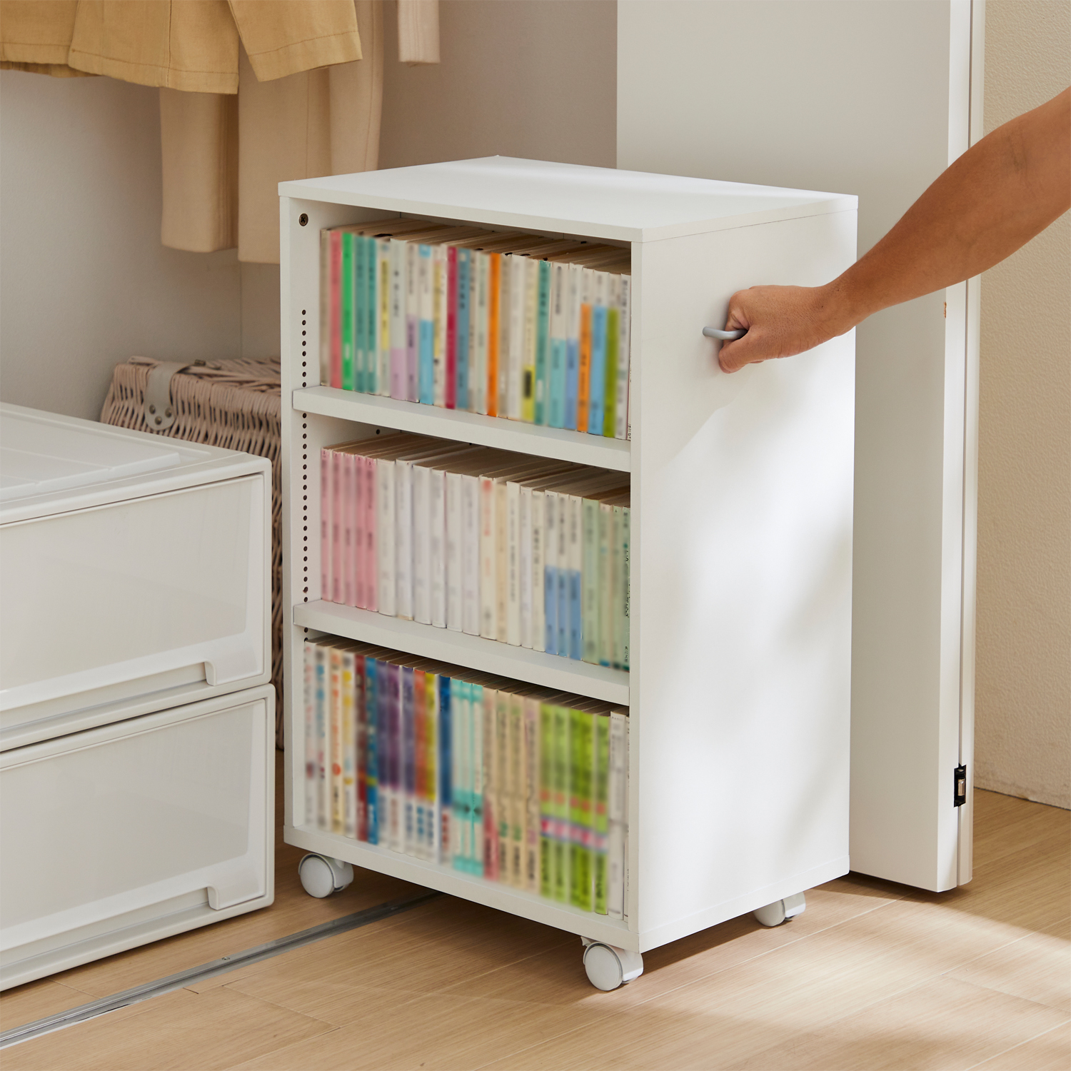 サイズが選べる押入れ・クローゼット収納ブックワゴン サイズが選べる押入れ・クローゼット収納ブックワゴン