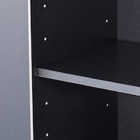 扉収納の棚板は6.4cmピッチで可動できます。