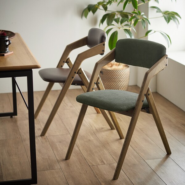 【ベルメゾン】アッシュ材の折りたたみダイニングチェア