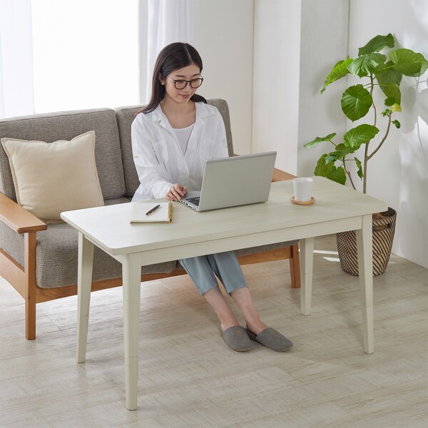 【ベルメゾン】ソファー前でも使いやすい薄型こたつテーブル