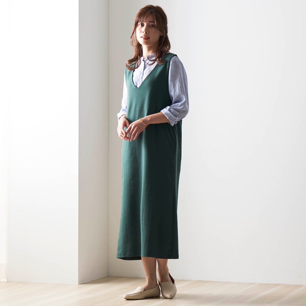 モデルの身長は170cm、着用サイズロング丈Ｍ