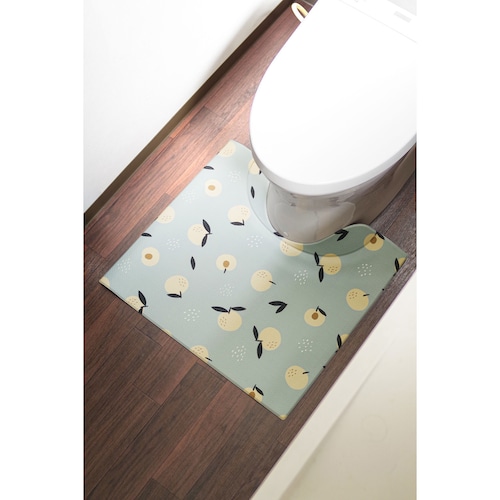 スキマにピタッとフィットする拭けるトイレマット