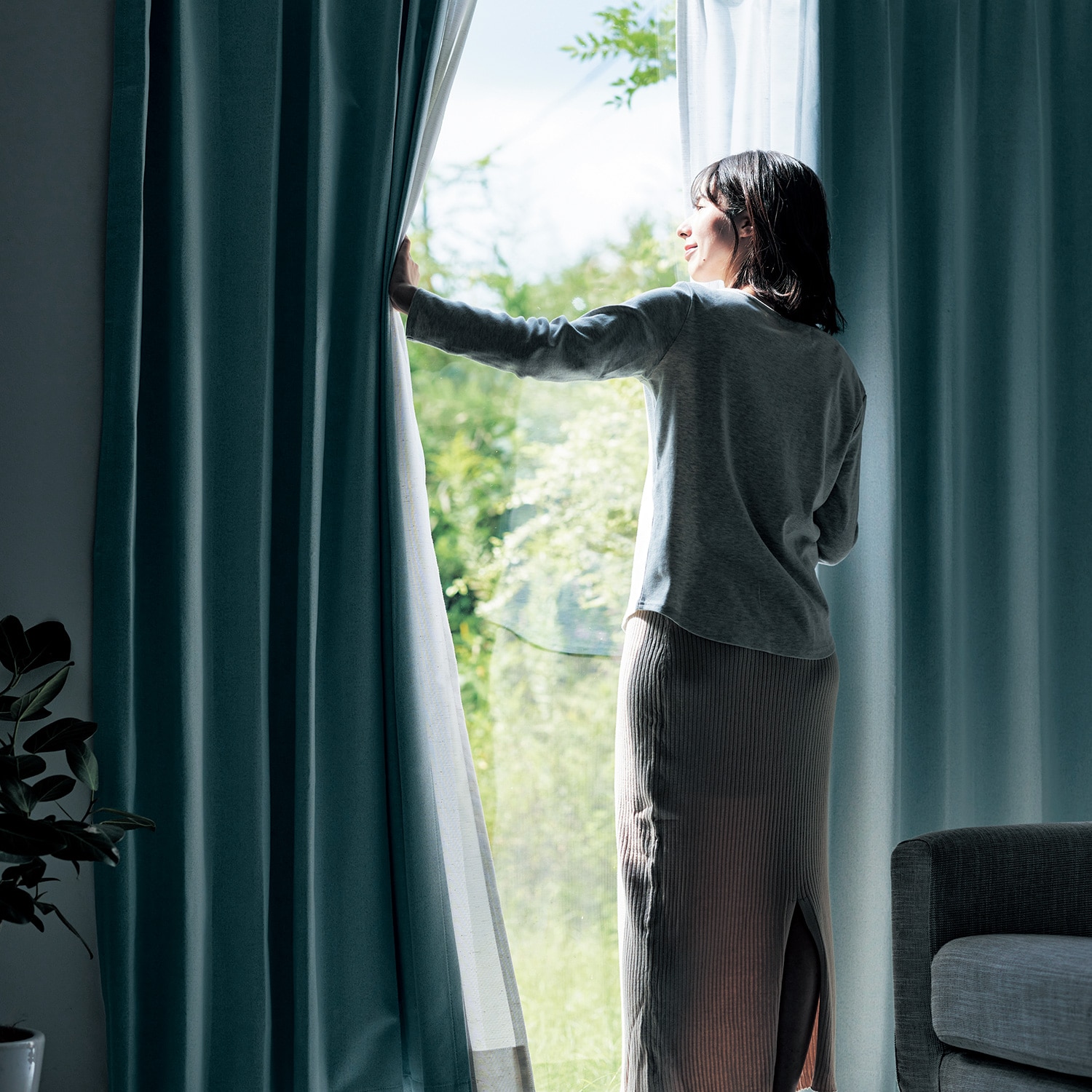 【BELLE MAISON DAYS】【サイズオーダー】 しっかり光を遮るナチュラルな生地感の遮光・遮熱・防音・形状記憶オーダーカーテン 【BELLE MAISON DAYS】【サイズオーダー】 しっかり光を遮るナチュラルな生地感の遮光・遮熱・防音・形状記憶オーダーカーテン